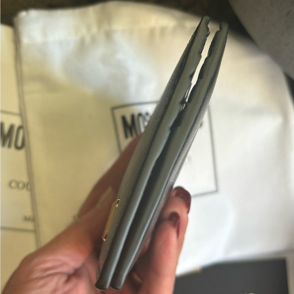 Authentic MOSCHINO Italian Leather logo Bifold wallet - Picture 7 of 16